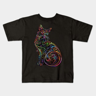 cat and pattern Kids T-Shirt